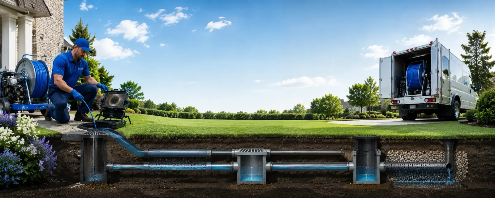 Outdoor drain cleaning information for Clayton, WI